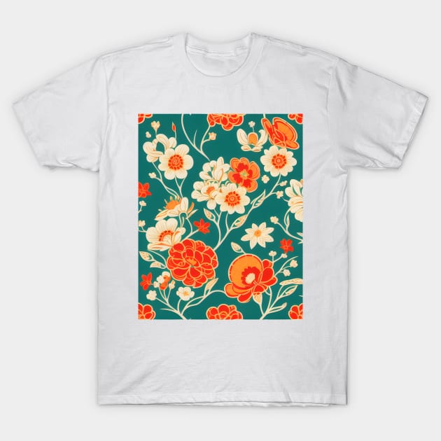 Oriental flowers T-Shirt by Bizaire